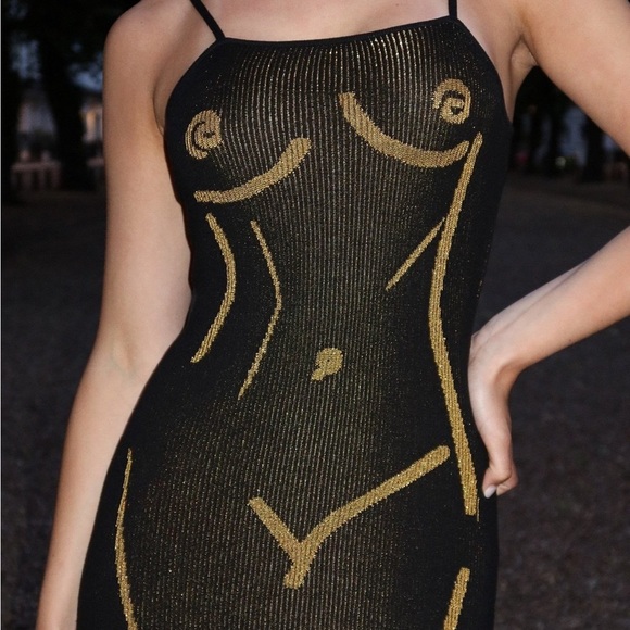 HOUSE OF SUNNY STATUE DRESS IN ONYX - Picture 12 of 15